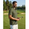 image:imageCOOFANDY Mens Polo Shirts Short Sleeve Golf Shirt Moisture Wicking Quick Dry Performance Polo Shirts for MenArmy Green
