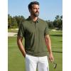 image:imageCOOFANDY Mens Polo Shirts Short Sleeve Golf Shirt Moisture Wicking Quick Dry Performance Polo Shirts for MenArmy Green
