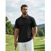 image:imageCOOFANDY Mens Polo Shirts Short Sleeve Golf Shirt Moisture Wicking Quick Dry Performance Polo Shirts for MenBlack