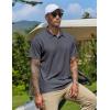 image:imageCOOFANDY Mens Polo Shirts Short Sleeve Golf Shirt Moisture Wicking Quick Dry Performance Polo Shirts for MenDark Grey