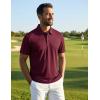 image:imageCOOFANDY Mens Polo Shirts Short Sleeve Golf Shirt Moisture Wicking Quick Dry Performance Polo Shirts for MenDark Red