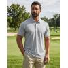 image:imageCOOFANDY Mens Polo Shirts Short Sleeve Golf Shirt Moisture Wicking Quick Dry Performance Polo Shirts for MenGrey