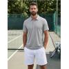 image:imageCOOFANDY Mens Polo Shirts Short Sleeve Golf Shirt Moisture Wicking Quick Dry Performance Polo Shirts for MenGrey