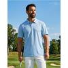 image:imageCOOFANDY Mens Polo Shirts Short Sleeve Golf Shirt Moisture Wicking Quick Dry Performance Polo Shirts for MenLight Blue