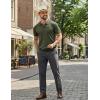 image:imageCOOFANDY Mens Polo Shirts Short Sleeve V Neck Knit Shirts for Men Casual Old Money Clothes Mens Golf ShirtArmy Green