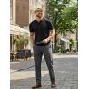 image:imageCOOFANDY Mens Polo Shirts Short Sleeve V Neck Knit Shirts for Men Casual Old Money Clothes Mens Golf ShirtBlack