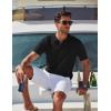 image:imageCOOFANDY Mens Polo Shirts Short Sleeve V Neck Knit Shirts for Men Casual Old Money Clothes Mens Golf ShirtBlack
