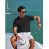 image:imageCOOFANDY Mens Polo Shirts Short Sleeve V Neck Knit Shirts for Men Casual Old Money Clothes Mens Golf ShirtBlack