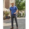 image:imageCOOFANDY Mens Polo Shirts Short Sleeve V Neck Knit Shirts for Men Casual Old Money Clothes Mens Golf ShirtBlue