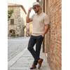 image:imageCOOFANDY Mens Polo Shirts Short Sleeve V Neck Knit Shirts for Men Casual Old Money Clothes Mens Golf ShirtLight Khaki