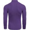 image:imageCOOFANDY Mens Ribbed Slim Fit Knitted Pullover Casual Turtleneck SweaterDark Purple