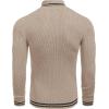 image:imageCOOFANDY Mens Ribbed Slim Fit Knitted Pullover Casual Turtleneck SweaterKhaki 2
