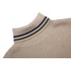 image:imageCOOFANDY Mens Ribbed Slim Fit Knitted Pullover Casual Turtleneck SweaterKhaki 2