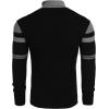 image:imageCOOFANDY Mens Ribbed Slim Fit Knitted Pullover Casual Turtleneck SweaterStripedgrey  Black
