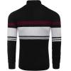 image:imageCOOFANDY Mens Ribbed Slim Fit Knitted Pullover Casual Turtleneck SweaterStripedwhite  Red