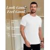 image:imageCOOFANDY Mens Short Sleeve TShirts Crew Neck Casual Summer T Shirts 13 Pack Basic Tee ShirtC White 3 Pack