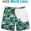 image:imageCOOFANDY Mens Swim Trunks 7 inch Bathing Suit with Mesh Liner Swim Shorts Board Short SwimsuitBlue Green Coconut Tree