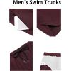 image:imageCOOFANDY Mens Swim Trunks Quick Dry Board Shorts Swimsuit Swimwear Bathing SuitDark Red