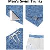 image:imageCOOFANDY Mens Swim Trunks Quick Dry Board Shorts Swimsuit Swimwear Bathing SuitP Blue Leaf