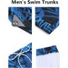 image:imageCOOFANDY Mens Swim Trunks Quick Dry Board Shorts Swimsuit Swimwear Bathing SuitP Blue Leaves