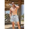 image:imageCOOFANDY Mens Swim Trunks Quick Dry Board Shorts Swimsuit Swimwear Bathing SuitP Grey Blue Plam Leaf