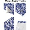 image:imageCOOFANDY Mens Swim Trunks Quick Dry Board Shorts Swimsuit Swimwear Bathing SuitP Navy Blue Palm Leaf
