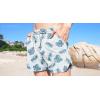 image:imageCOOFANDY Mens Swim Trunks Quick Dry Board Shorts Swimsuit Swimwear Bathing SuitP White Palm Leaf