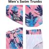 image:imageCOOFANDY Mens Swim Trunks Quick Dry Board Shorts Swimsuit Swimwear Bathing SuitPalm Tree Pink