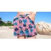 image:imageCOOFANDY Mens Swim Trunks Quick Dry Board Shorts Swimsuit Swimwear Bathing SuitPalm Tree Pink