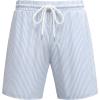 image:imageCOOFANDY Mens Swim Trunks with Compression Liner Quick Dry 7 Inch Bathing Suit Beach Short with Zipper PocketsBlue Stripe