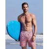 image:imageCOOFANDY Mens Swim Trunks with Compression Liner Quick Dry 7 Inch Bathing Suit Beach Short with Zipper PocketsPink Pineapple