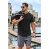 image:imageCOOFANDY Mens T Shirts Casual Short Sleeve Cotton Tee Shirts Hipster Hip Hop Longline TShirt Basic Summer TopsOne Piece All Black