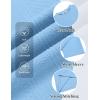 image:imageCOOFANDY Mens TShirt Short Sleeve Crew Neck Textured Shirts Classic Knit Pullover TeesLight Blue