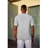 image:imageCOOFANDY Mens TShirt Short Sleeve Crew Neck Textured Shirts Classic Knit Pullover TeesLight Grey