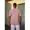 image:imageCOOFANDY Mens TShirt Short Sleeve Crew Neck Textured Shirts Classic Knit Pullover TeesPink