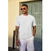 image:imageCOOFANDY Mens TShirt Short Sleeve Crew Neck Textured Shirts Classic Knit Pullover TeesWhite