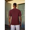 image:imageCOOFANDY Mens TShirt Short Sleeve Crew Neck Textured Shirts Classic Knit Pullover TeesWine Red