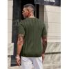 image:imageCOOFANDY Mens TShirts Short Sleeve Knit Shirt Crew Neck Sweater Fashion Casual Textured Pullover TeesArmy Green
