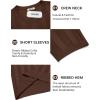 image:imageCOOFANDY Mens TShirts Short Sleeve Knit Shirt Crew Neck Sweater Fashion Casual Textured Pullover TeesBrown
