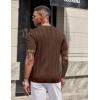 image:imageCOOFANDY Mens TShirts Short Sleeve Knit Shirt Crew Neck Sweater Fashion Casual Textured Pullover TeesBrown