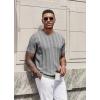 image:imageCOOFANDY Mens TShirts Short Sleeve Knit Shirt Crew Neck Sweater Fashion Casual Textured Pullover TeesGrey