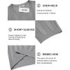 image:imageCOOFANDY Mens TShirts Short Sleeve Knit Shirt Crew Neck Sweater Fashion Casual Textured Pullover TeesGrey