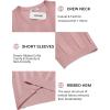 image:imageCOOFANDY Mens TShirts Short Sleeve Knit Shirt Crew Neck Sweater Fashion Casual Textured Pullover TeesLight Pink