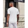 image:imageCOOFANDY Mens TShirts Short Sleeve Knit Shirt Crew Neck Sweater Fashion Casual Textured Pullover TeesWhite