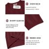 image:imageCOOFANDY Mens TShirts Short Sleeve Knit Shirt Crew Neck Sweater Fashion Casual Textured Pullover TeesWine Red