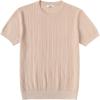 image:imageCOOFANDY Mens TShirts Short Sleeve Knit Shirts Casual Crewneck Ribbed Dress Tee ShirtBeige