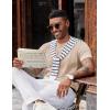 image:imageCOOFANDY Mens TShirts Short Sleeve Knit Shirts Casual Crewneck Ribbed Dress Tee ShirtBeige