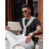 image:imageCOOFANDY Mens TShirts Short Sleeve Knit Shirts Casual Crewneck Ribbed Dress Tee ShirtBlack