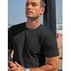 image:imageCOOFANDY Mens TShirts Short Sleeve Knit Shirts Casual Crewneck Ribbed Dress Tee ShirtBlack