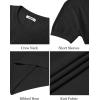 image:imageCOOFANDY Mens TShirts Short Sleeve Knit Shirts Casual Crewneck Ribbed Dress Tee ShirtBlack